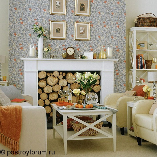 Фальш камины в интерьерах