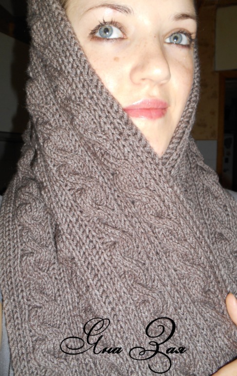 Комплект снуд+митенки! (много фото)