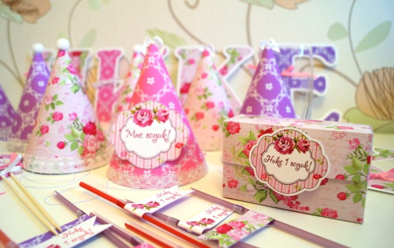 Нежный шебби набор для годовасия Ники