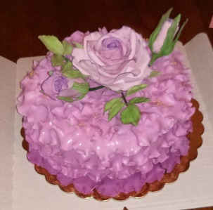 Очередной тортик повторюшка с розой ...