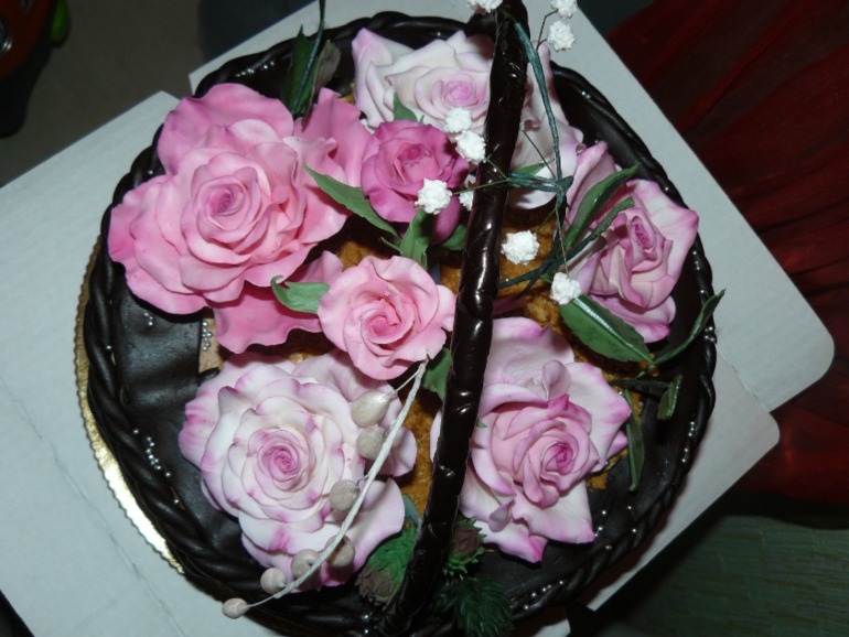 корзина роз