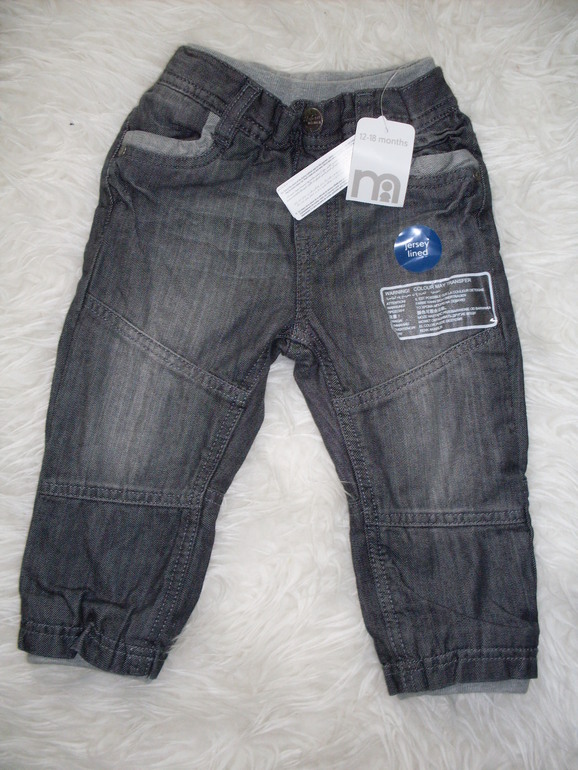 Пристрой новые модные утеплённые джинсы Mothercare 12-18мес