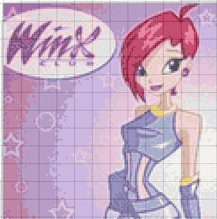 Шапочка "Винкс. Текна" и манишка для девочки на зиму.