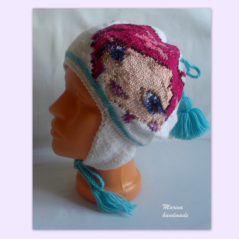 Шапочка "Винкс. Текна" и манишка для девочки на зиму.