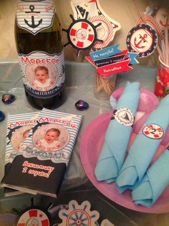 Два годика в МОРСКОМ СТИЛЕ для сынули)
