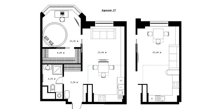 Перепланировка "однокомнатной"