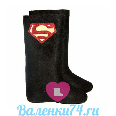 Теплые валенки-самокатки, ручная работа