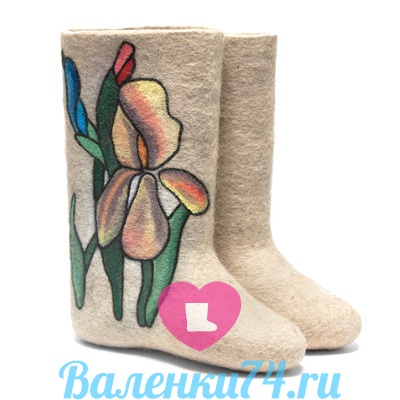 Теплые валенки-самокатки, ручная работа
