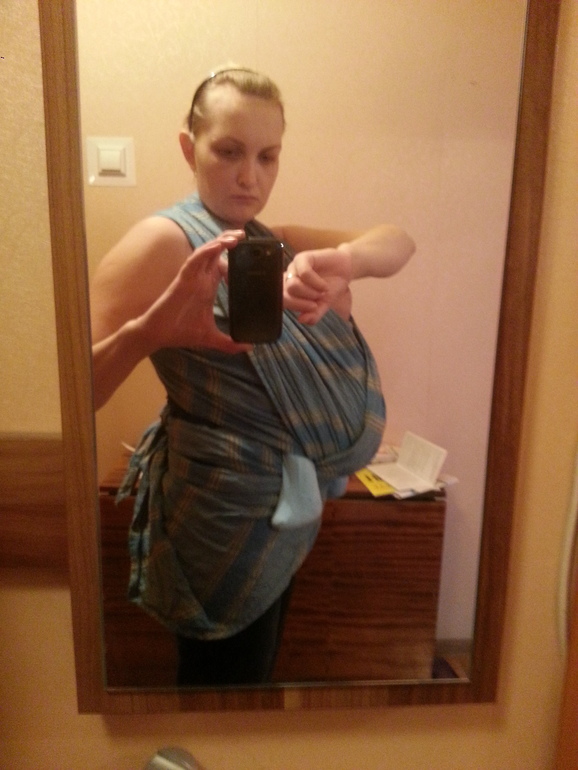 Слинг-шарф первая намотка .