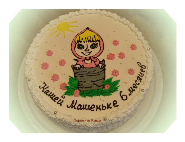 Детские тортики корзинка друзей и маша