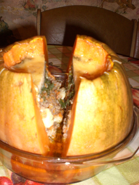 Моя первая фаршированная тыква