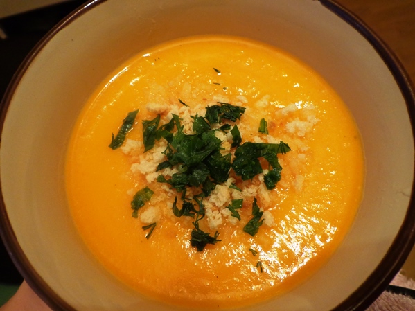 Тыквенный крем-супчик с сухариками для  моего малышонка