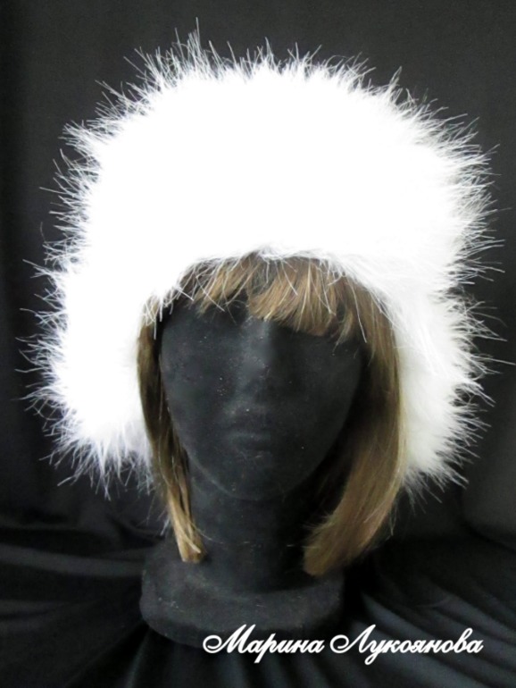 Шапка-ушанка из искусственного меха