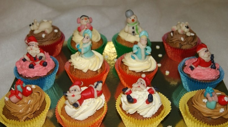 Новогодние капкейки