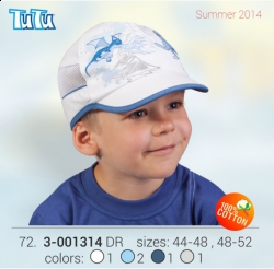 Новые весенние и летние шапочки д/м и д/д Tu-Tu, р. с 44 по 52, 250-300 р.