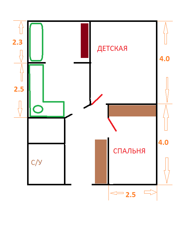 перепланировка однушки