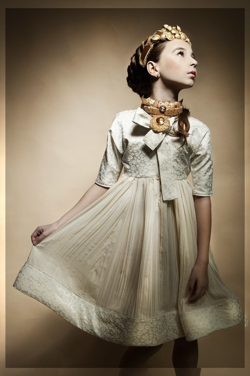 Лера  в  проекте   ROKOkids  . PHOTO: Sasha Sannikova DRESS: Alice LA Neoronova  MUAH: Elena BUONA Y