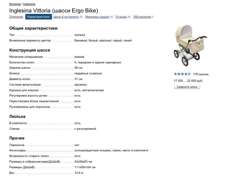 Продам коляску Инглезина Виттория