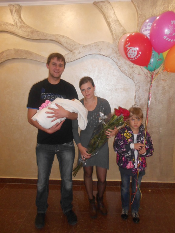 Родила доченьку Полину 25 октября! Мои третьи роды!