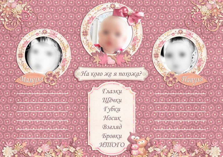 Осенний набор с забавными совушками)