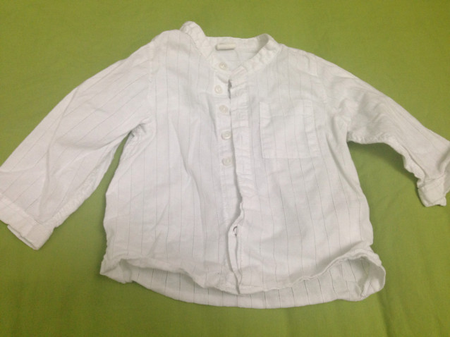 рубашка белая h&m 4-6m