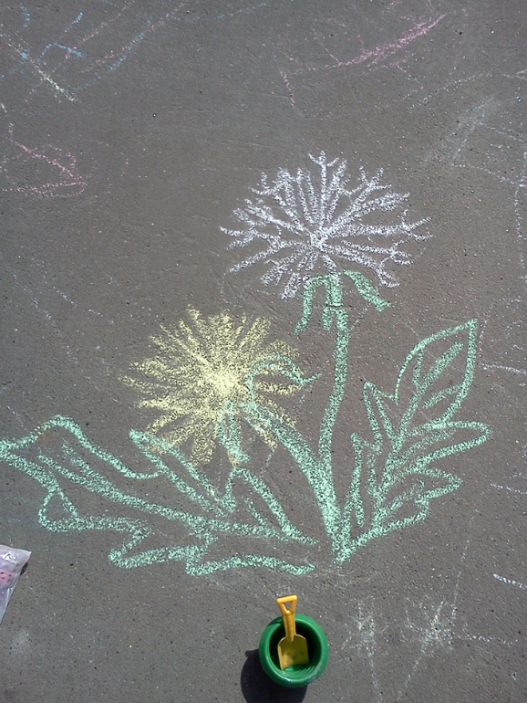 рисование мелками