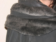 Зимнее теплое пальто из натуральной кожи р-р 46