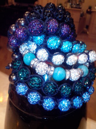 Браслеты с нат камнями и Сваровски