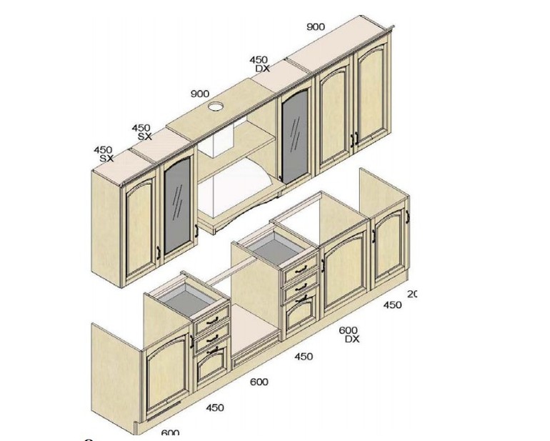 Складская программа кухонь фабрики Scavolini (Италия).