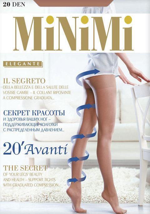 КОЛГОТКИ MINIMI AVANTI 20 den (утяжка по ноге)