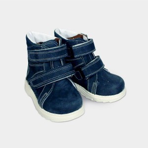 Ботинки детские на байке темно-синие ОД-5-1