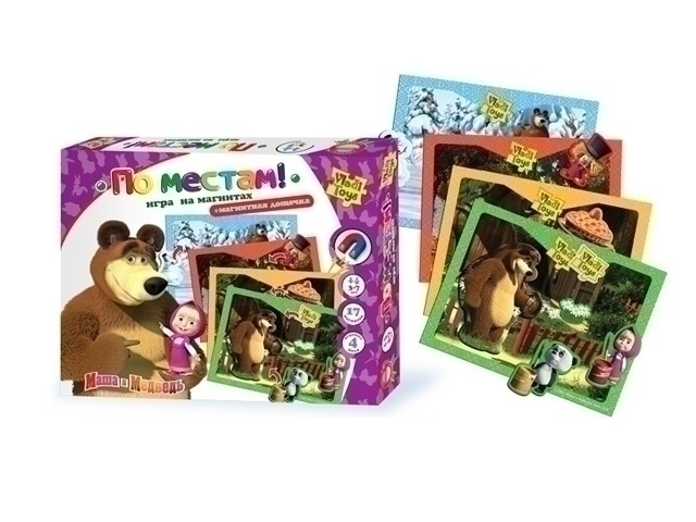 Игра магнитная "По местам. Маша и Медведь"