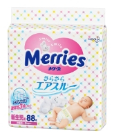 Merries подгузники  NB (0-5 кг), 90 шт