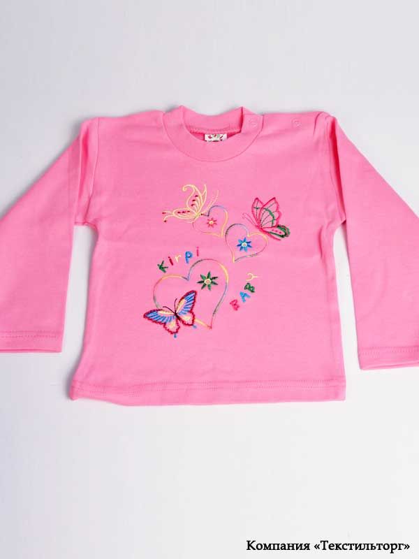 Футболка детская длинный рукав 1-4 лет девочка