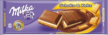 Шоколад Milka Schoko & Keks Вес: 300 гр