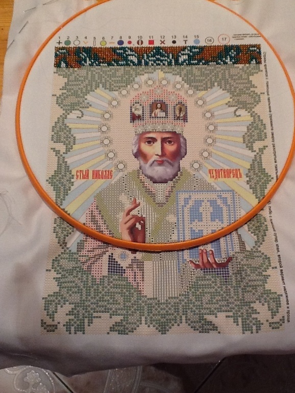Николай Чудотворец для моей мамы ( процесс)