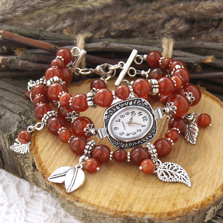 Часы с листьями в мерлене. 5 см, дс-вв29-021). Осенние часики. Осенний циферблат для поделки. Часы настенные дс-вб28-434.