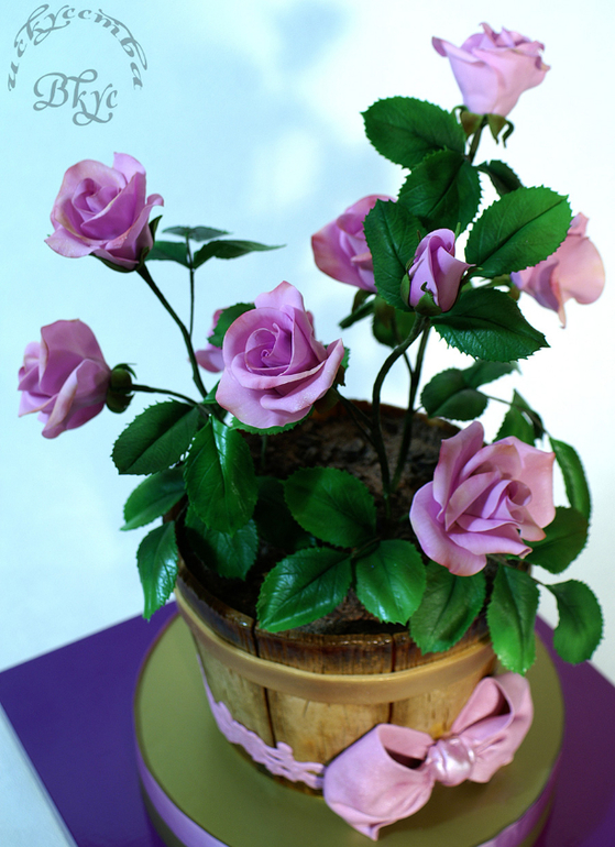 Торт "Бабушкины розы".