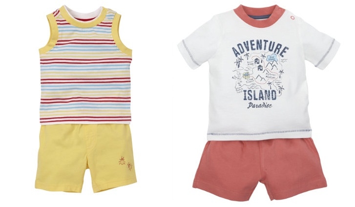 Новые летние комплекты Mothercare .