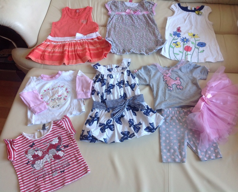 Пакетом летние вещи на 6-12 месяцев