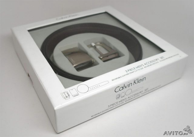 Мужской ремень в подарочной упаковке, Tommy Hilfiger, Calvin Klein - от 2500 руб