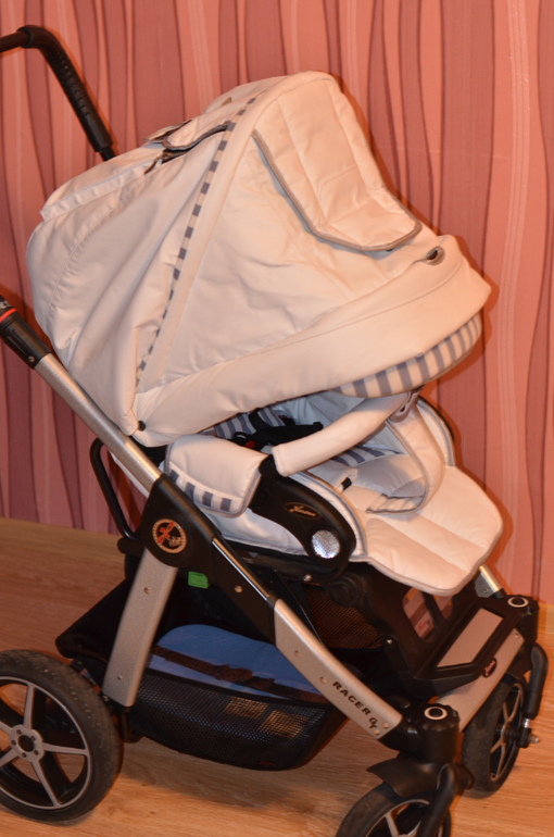 Hartan Racer GT 2013 г. НА ГАРАНТИИ белая эко-кожа 2 в 1 - люлька и прогулка