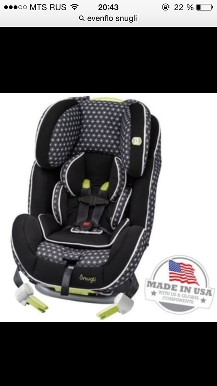 Купили автокресло Evenflo snugli)