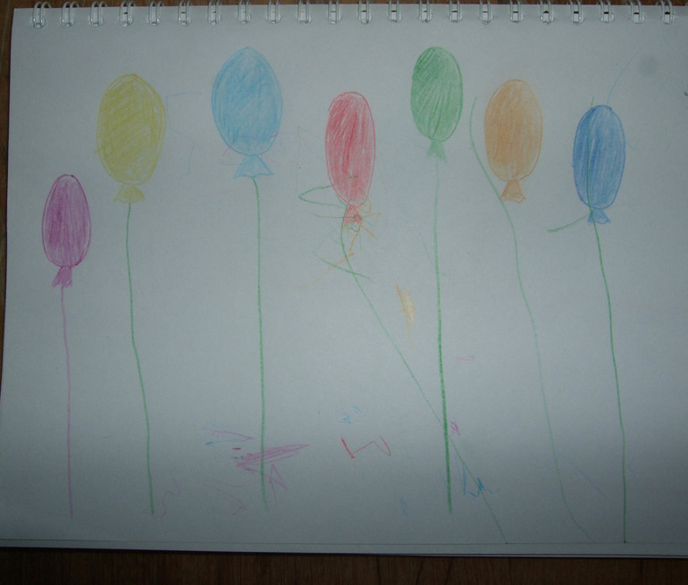 Линии + совместное творчество с малышом 19.11.2013 (2 года и 1 месяц)