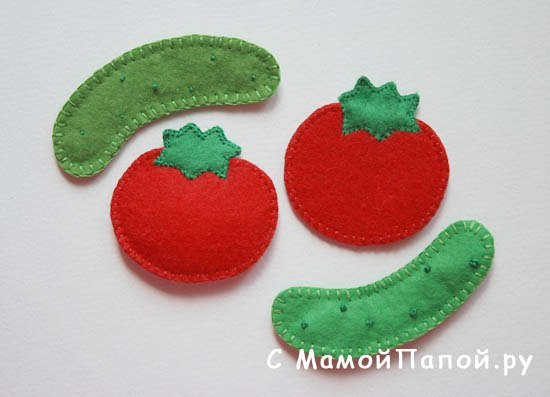 Шьем овощи из фетра;)