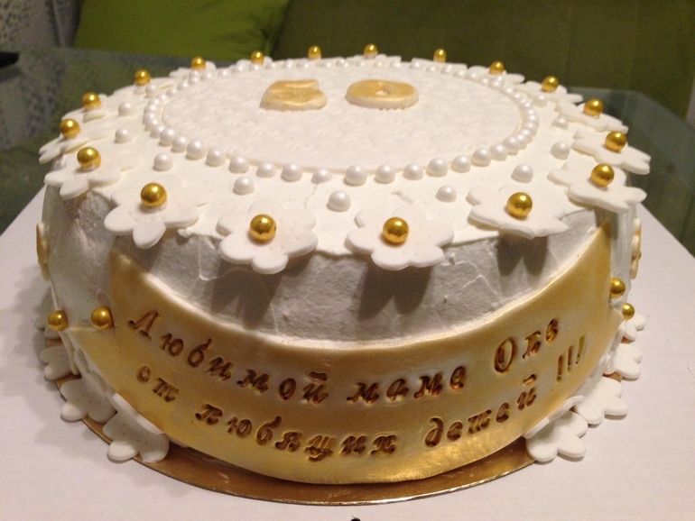 Безмастичный тортик на юбилей!