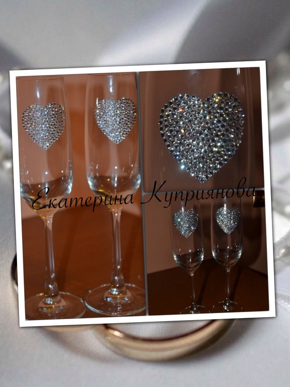 Еще одни свадебные бокальчики )