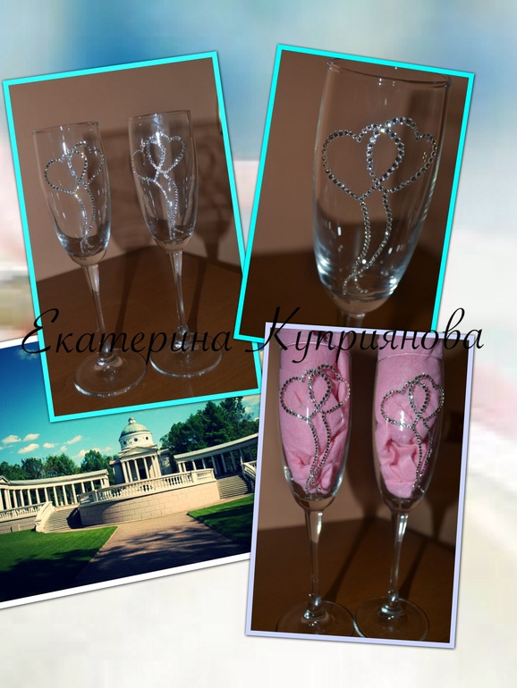 Свадебные бокалы))еще один заказик!!!