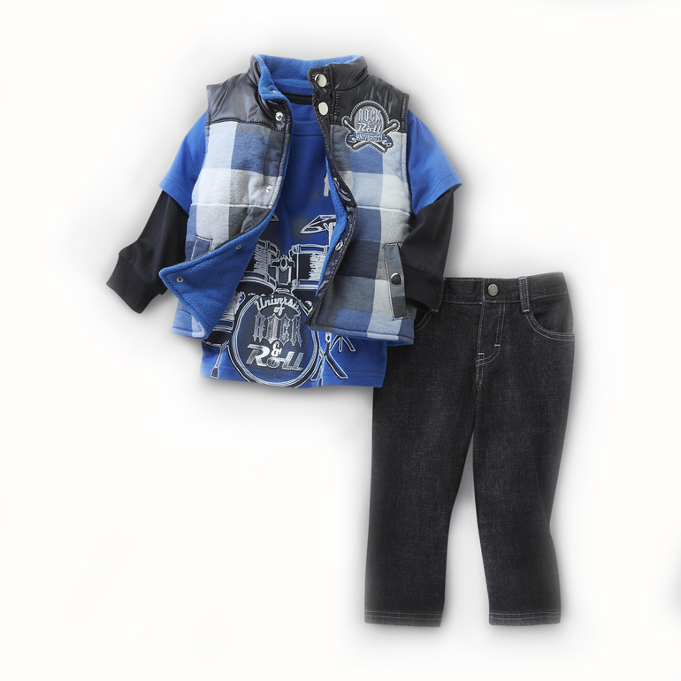 Wonderkids Комплект «Рок»: джинсы,лонгслив, жилетка