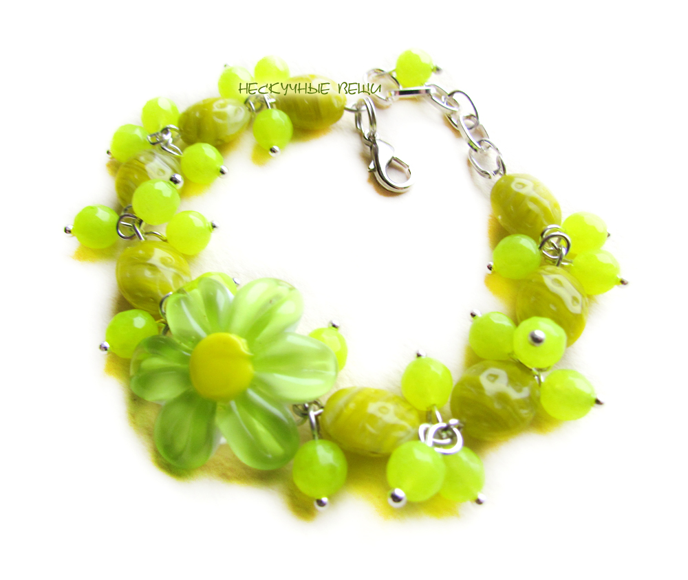 Цветочный браслет №6